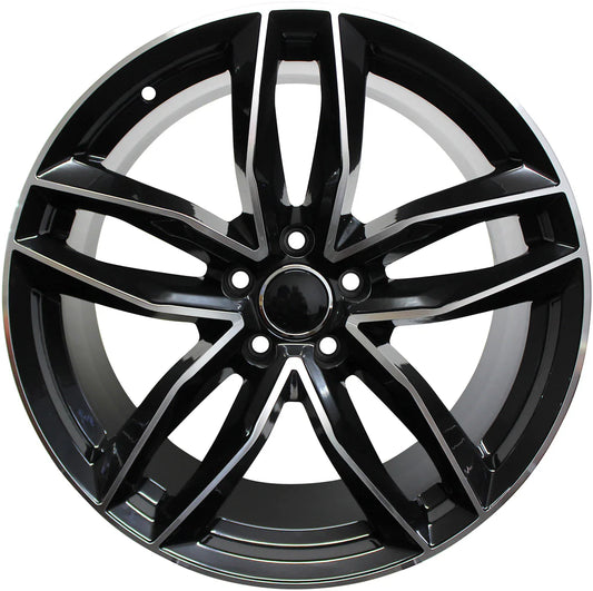 17 inch Audi A7 A6 A5 A4 S7 S6 S5 S4 Rims Q5 S Line SQ5 RS Black Machined Face Wheels